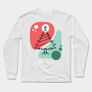 Abstract Christmas Tree Long Sleeve T-Shirt